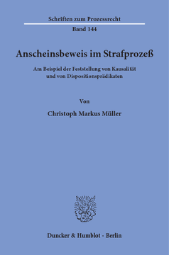 Anscheinsbeweis im Strafprozeß Anscheinsbeweis im Strafprozeß