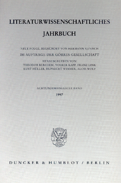 Literaturwissenschaftliches Jahrbuch Literaturwissenschaftliches Jahrbuch