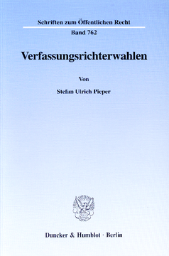 Verfassungsrichterwahlen Verfassungsrichterwahlen