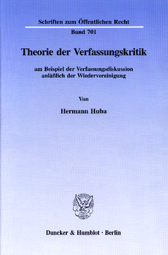 Theorie der Verfassungskritik Theorie der Verfassungskritik