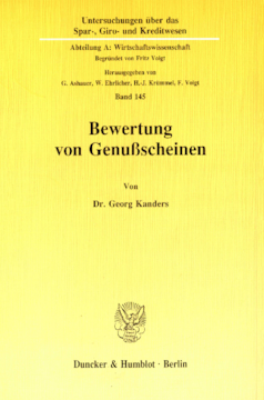 Bewertung von Genußscheinen Bewertung von Genußscheinen