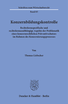 Konzernbildungskontrolle Konzernbildungskontrolle