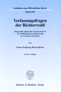 Verfassungsfragen der Richterwahl