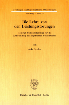 Die Lehre von den Leistungsstörungen Die Lehre von den Leistungsstörungen