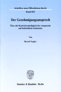 Der Genehmigungsanspruch
