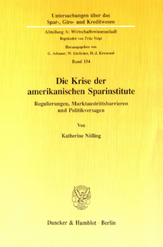 Die Krise der amerikanischen Sparinstitute Die Krise der amerikanischen Sparinstitute