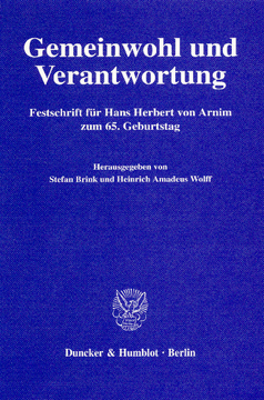 Gemeinwohl und Verantwortung Gemeinwohl und Verantwortung