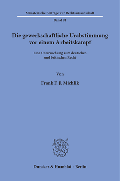 Die gewerkschaftliche Urabstimmung vor einem Arbeitskampf Die gewerkschaftliche Urabstimmung vor einem Arbeitskampf