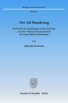 Der Alt-Bundestag Der Alt-Bundestag