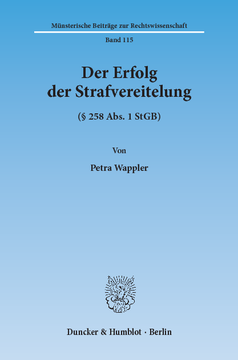 Der Erfolg der Strafvereitelung Der Erfolg der Strafvereitelung