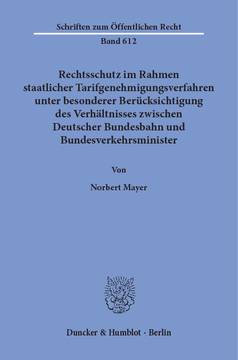Rechtsschutz im Rahmen staatlicher Tarifgenehmigungsverfahren, Rechtsschutz im Rahmen staatlicher Tarifgenehmigungsverfahren,