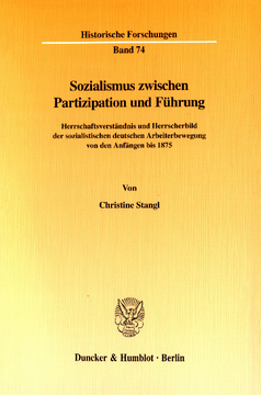 Sozialismus zwischen Partizipation und Führung Sozialismus zwischen Partizipation und Führung