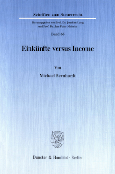 Einkünfte versus Income Einkünfte versus Income