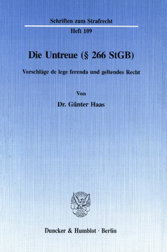Die Untreue (§ 266 StGB) Die Untreue (§ 266 StGB)