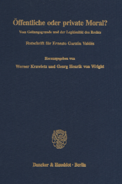 Öffentliche oder private Moral? Öffentliche oder private Moral?