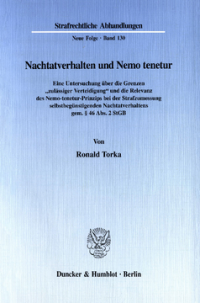 Nachtatverhalten und Nemo tenetur