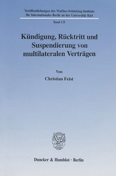 Kündigung, Rücktritt und Suspendierung von multilateralen Verträgen Kündigung, Rücktritt und Suspendierung von multilateralen Verträgen