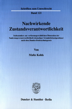 Nachwirkende Zustandsverantwortlichkeit Nachwirkende Zustandsverantwortlichkeit