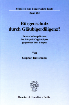 Bürgenschutz durch Gläubigerdiligenz? Bürgenschutz durch Gläubigerdiligenz?