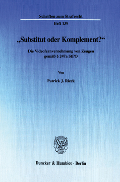 »Substitut oder Komplement?« »Substitut oder Komplement?«