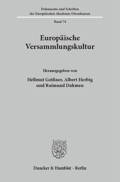Europäische Versammlungskultur Europäische Versammlungskultur