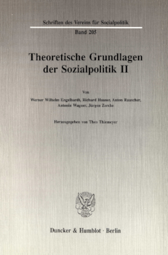 Theoretische Grundlagen der Sozialpolitik II Theoretische Grundlagen der Sozialpolitik II