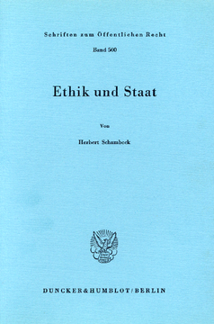 Ethik und Staat Ethik und Staat