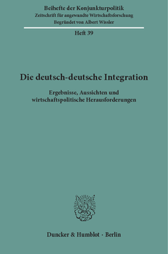 Die deutsch-deutsche Integration Die deutsch-deutsche Integration