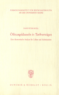 Öffnungsklauseln in Tarifverträgen Öffnungsklauseln in Tarifverträgen