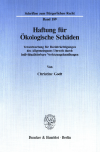 Haftung für Ökologische Schäden