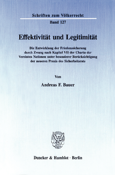Effektivität und Legitimität Effektivität und Legitimität
