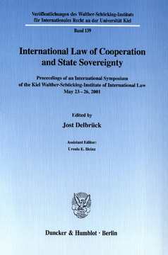 International Law of Cooperation and State Sovereignty International Law of Cooperation and State Sovereignty