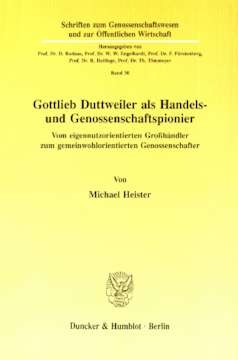 Gottlieb Duttweiler als Handels- und Genossenschaftspionier Gottlieb Duttweiler als Handels- und Genossenschaftspionier