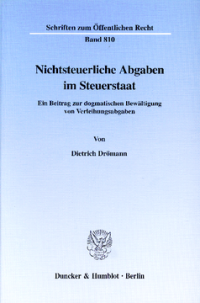 Nichtsteuerliche Abgaben im Steuerstaat