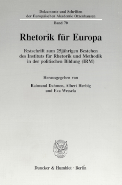 Rhetorik für Europa Rhetorik für Europa