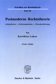 Postmoderne Rechtstheorie Postmoderne Rechtstheorie