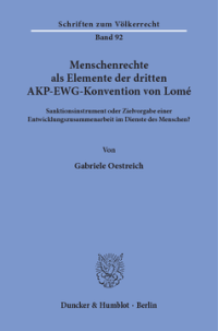 Menschenrechte als Elemente der dritten AKP-EWG-Konvention von Lomé
