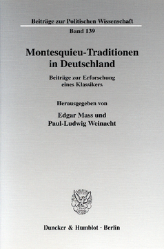 Montesquieu-Traditionen in Deutschland Montesquieu-Traditionen in Deutschland