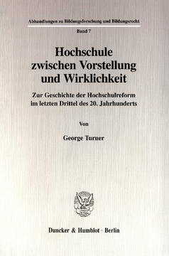 Hochschule zwischen Vorstellung und Wirklichkeit Hochschule zwischen Vorstellung und Wirklichkeit