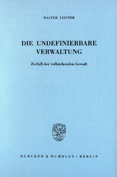 Die undefinierbare Verwaltung Die undefinierbare Verwaltung