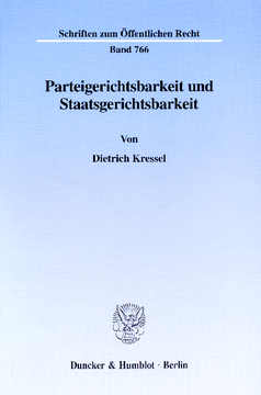 Parteigerichtsbarkeit und Staatsgerichtsbarkeit Parteigerichtsbarkeit und Staatsgerichtsbarkeit