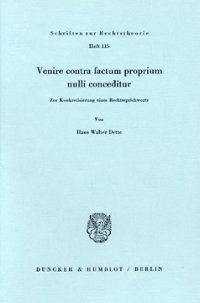 Venire contra factum proprium nulli conceditur