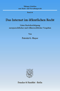 Das Internet im öffentlichen Recht Das Internet im öffentlichen Recht