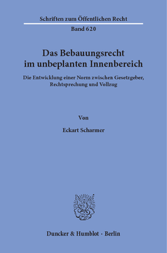 Das Bebauungsrecht im unbeplanten Innenbereich Das Bebauungsrecht im unbeplanten Innenbereich