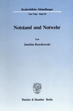 Notstand und Notwehr Notstand und Notwehr