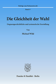 Die Gleichheit der Wahl Die Gleichheit der Wahl
