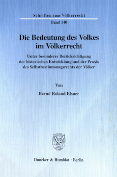 Die Bedeutung des Volkes im Völkerrecht Die Bedeutung des Volkes im Völkerrecht