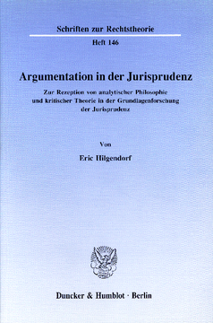 Argumentation in der Jurisprudenz Argumentation in der Jurisprudenz