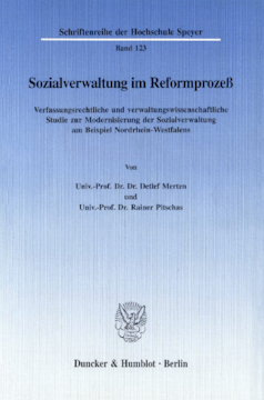 Sozialverwaltung im Reformprozeß Sozialverwaltung im Reformprozeß