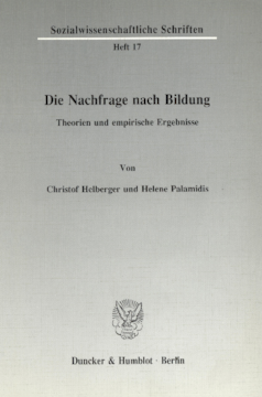 Die Nachfrage nach Bildung Die Nachfrage nach Bildung